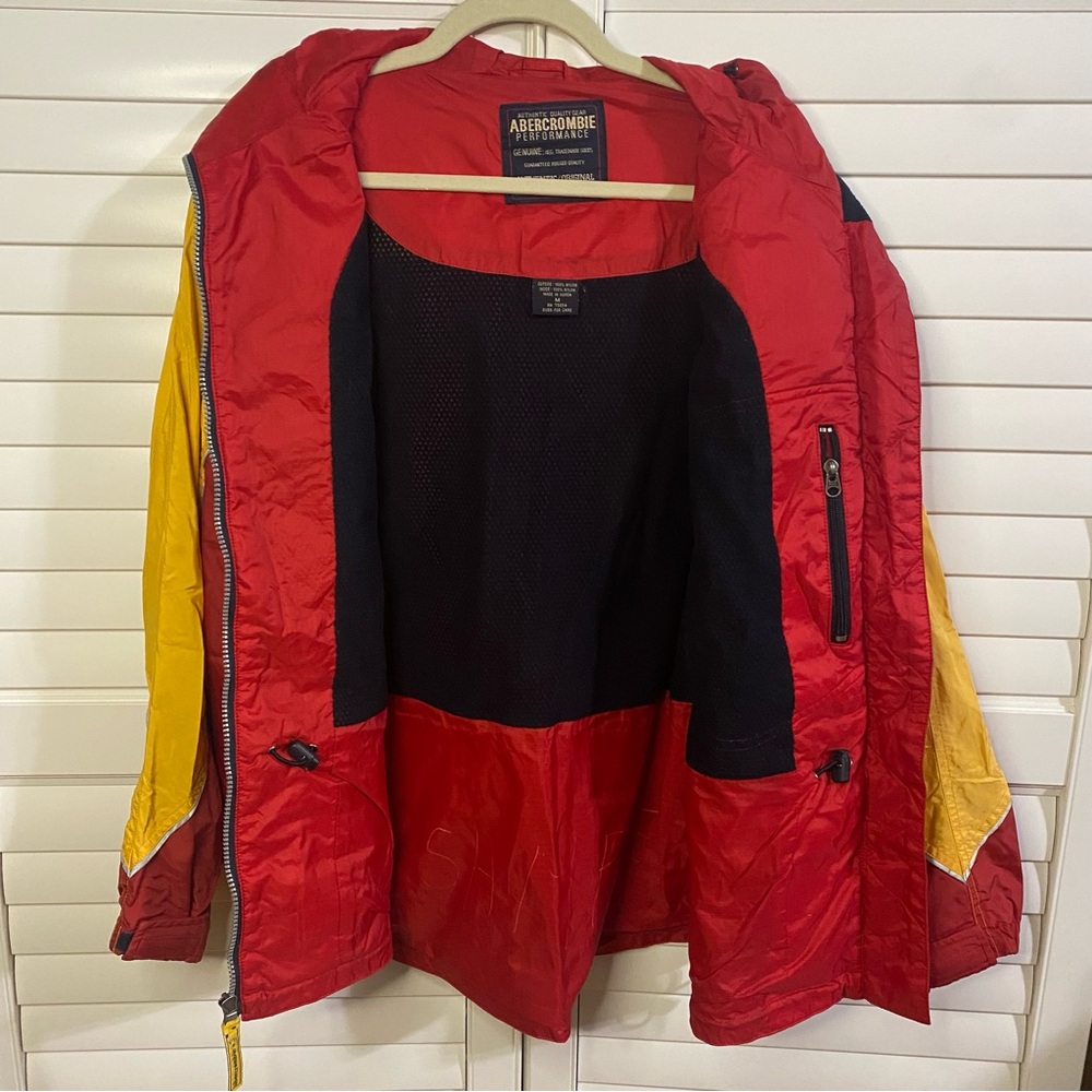 Vintage 90s Abercrombie & Fitch Rain Jacket Windbreaker Men’s Size Medium - Picture 5 of 9